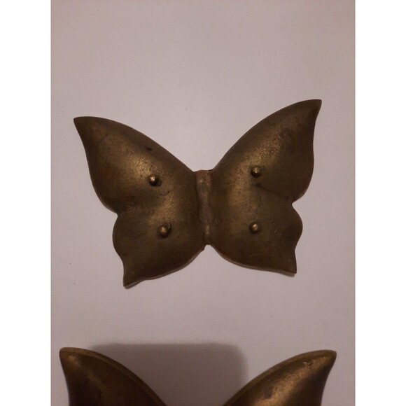 Vintage Cast Metal Butterfly Trinket Dish / Ashtray set of two - Picture 6 of 6